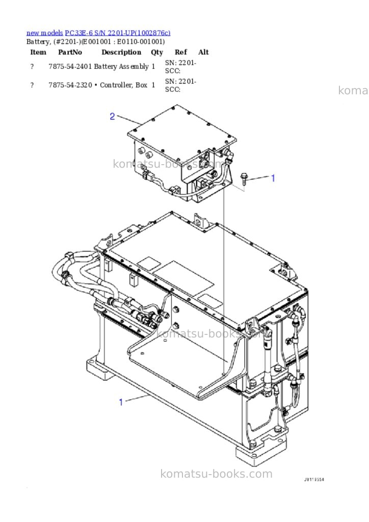 Komatsu PC33E-6 S/N 2201-UP Parts catalog cover Page 3
