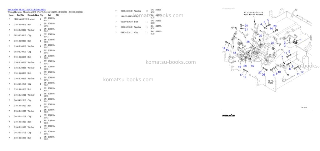 Komatsu FB30-12 S/N 0-UP Parts catalog cover Page 2