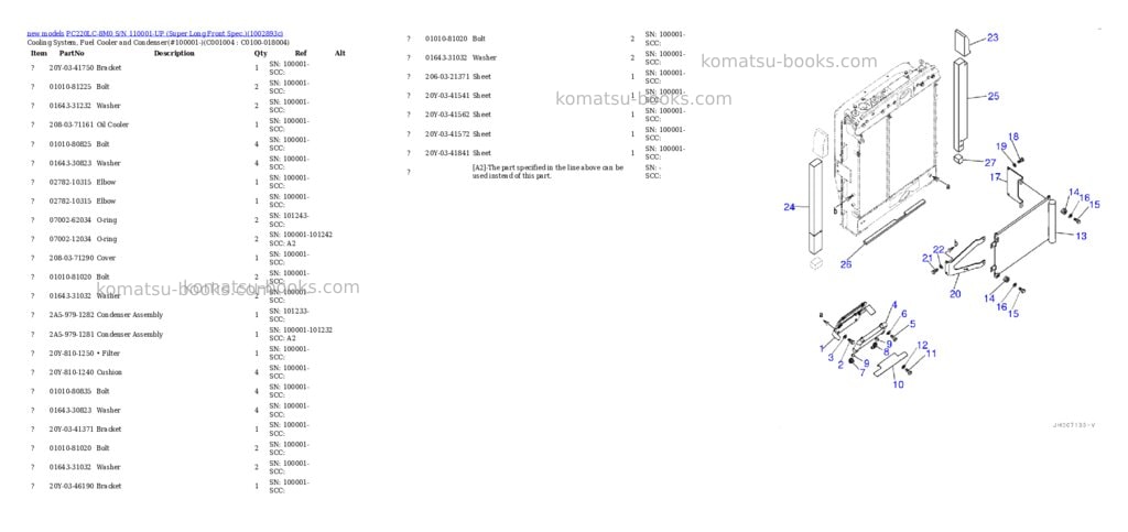 Komatsu PC220LC-8M0 S/N 110001-UP (Super Long Front Spec.) Parts catalog cover Page 9 Komatsu PC220LC-8M0 S/N 110001-UP (Super Long Front Spec.) Parts catalog cover Page 9