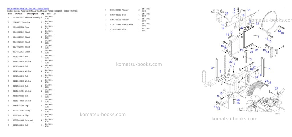 Komatsu PC30MR-5E1 S/N 1001-UP Parts catalog cover Page 10 Komatsu PC30MR-5E1 S/N 1001-UP Parts catalog cover Page 10