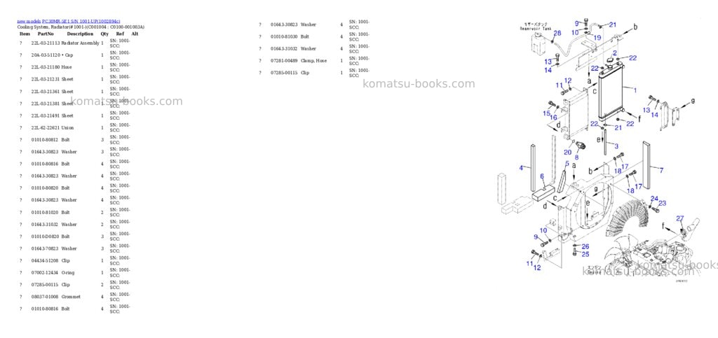 Komatsu PC30MR-5E1 S/N 1001-UP Parts catalog cover Page 6 Komatsu PC30MR-5E1 S/N 1001-UP Parts catalog cover Page 6