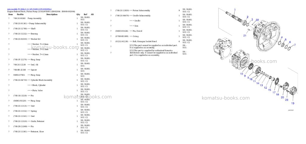 Komatsu PC365LC-11 S/N 95001-UP Parts catalog cover Page 8