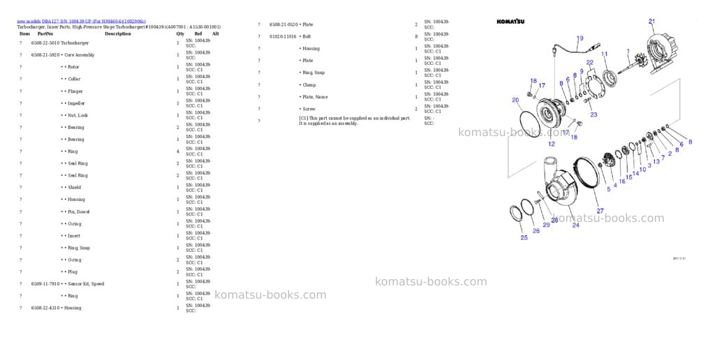 Komatsu DBA127 S/N 100439-UP (For HM460-6) Parts catalog cover Page 8 Komatsu DBA127 S/N 100439-UP (For HM460-6) Parts catalog cover Page 8