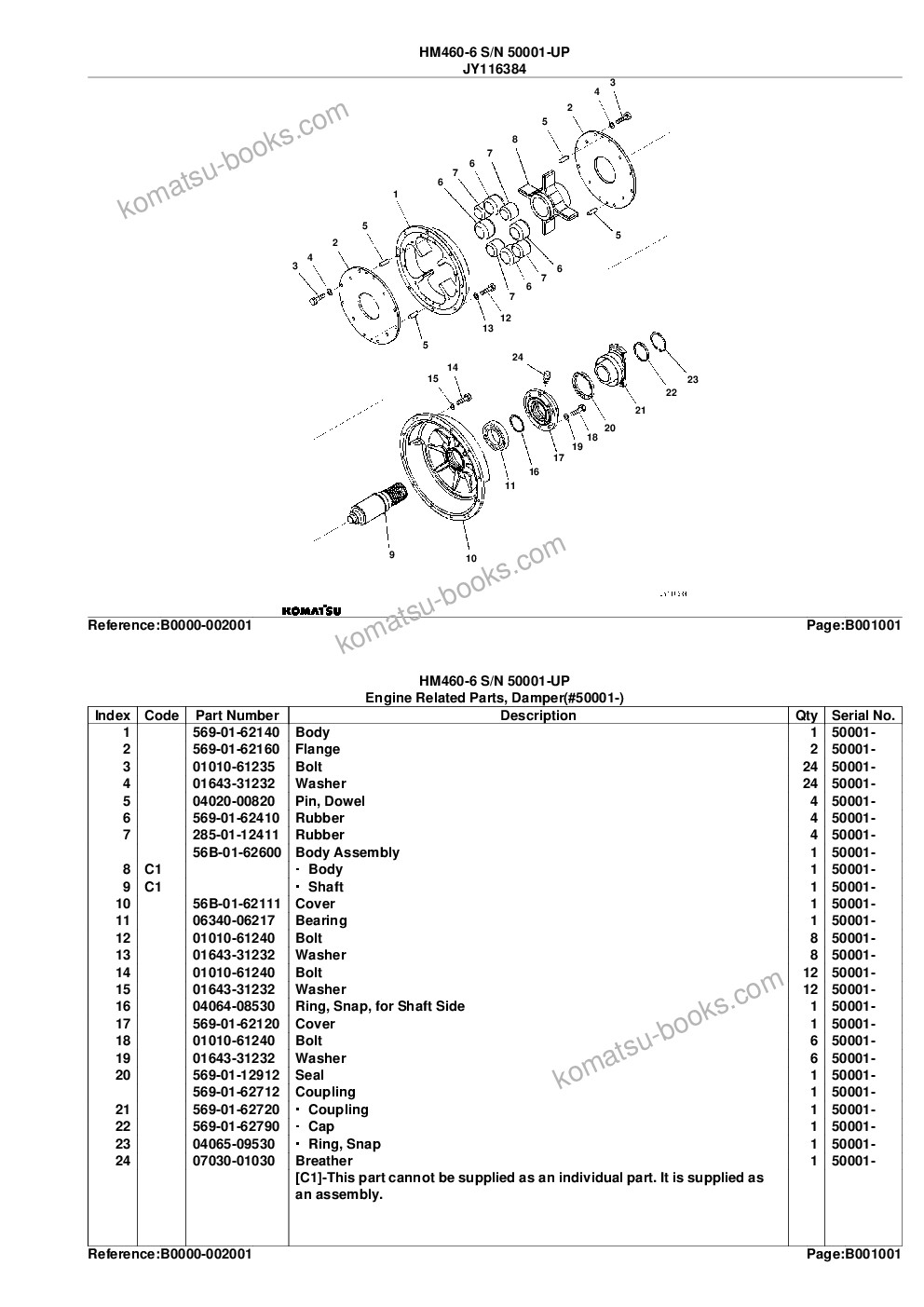 Komatsu HM460-6 S/N 50001-UP Ersatzteilkatalog Titelseite Seite 4