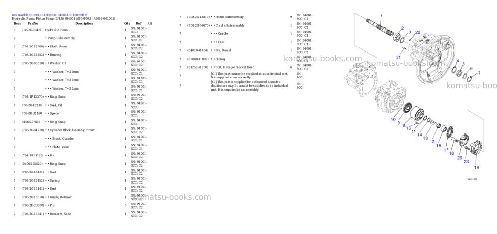 Komatsu PC390LC-11E0 S/N 94001-UP Parts catalog cover Page 3 Komatsu PC390LC-11E0 S/N 94001-UP Parts catalog cover Page 3