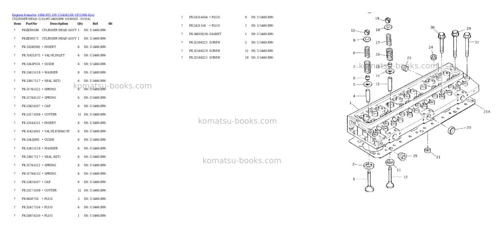 Komatsu 1006-6t2 s/n u545815w-up Parts catalog cover Komatsu 1006-6t2 s/n u545815w-up Parts catalog cover