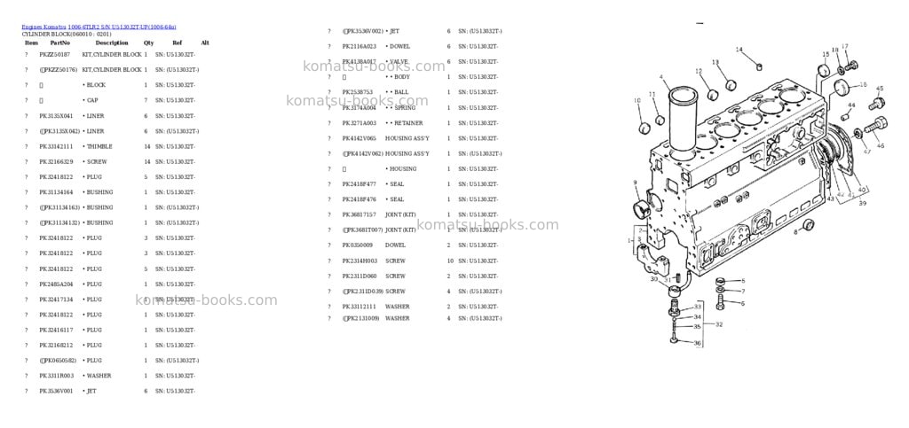 Komatsu 1006-6tlr2 s/n u513032t-up Parts catalog cover Page 10 Komatsu 1006-6tlr2 s/n u513032t-up Parts catalog cover Page 10