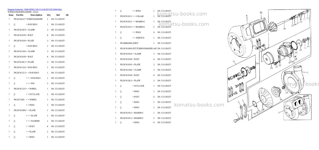 Komatsu 1006-6tlr2 s/n u513032t-up Parts catalog cover Page 7 Komatsu 1006-6tlr2 s/n u513032t-up Parts catalog cover Page 7
