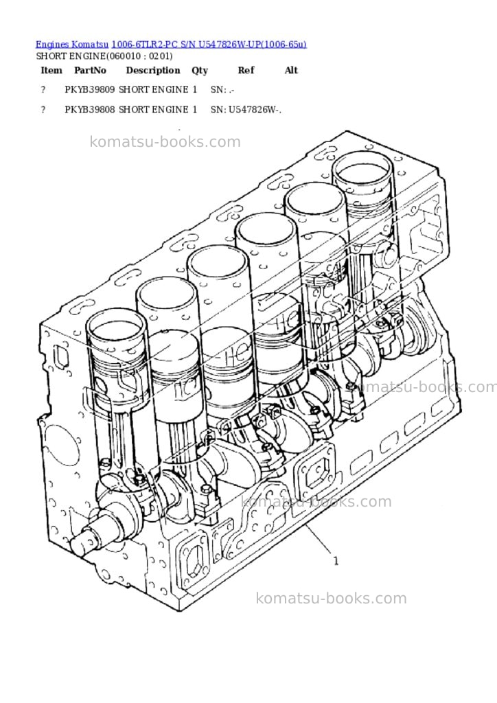 Komatsu 1006-6tlr2-pc s/n u547826w-up Parts catalog cover Page 10 Komatsu 1006-6tlr2-pc s/n u547826w-up Parts catalog cover Page 10