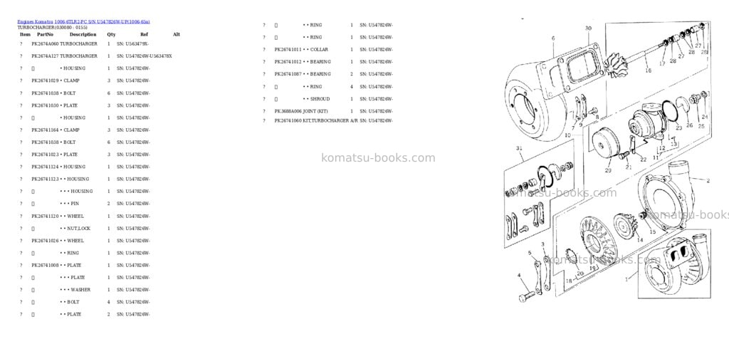 Komatsu 1006-6tlr2-pc s/n u547826w-up Parts catalog cover Page 7 Komatsu 1006-6tlr2-pc s/n u547826w-up Parts catalog cover Page 7