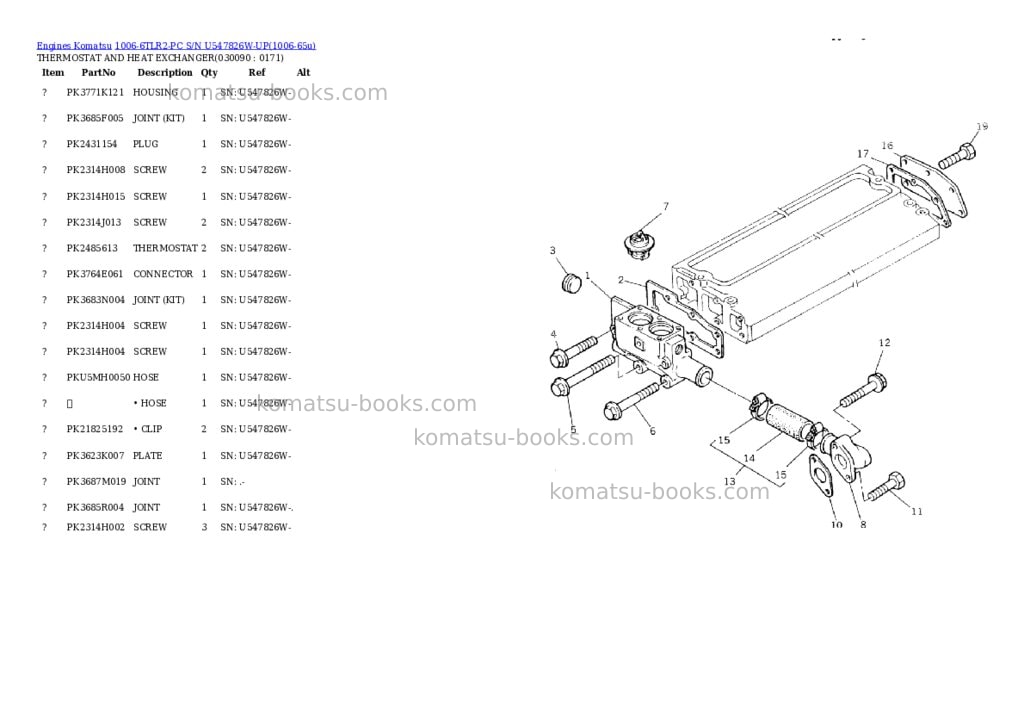 Komatsu 1006-6tlr2-pc s/n u547826w-up Parts catalog cover Page 8 Komatsu 1006-6tlr2-pc s/n u547826w-up Parts catalog cover Page 8