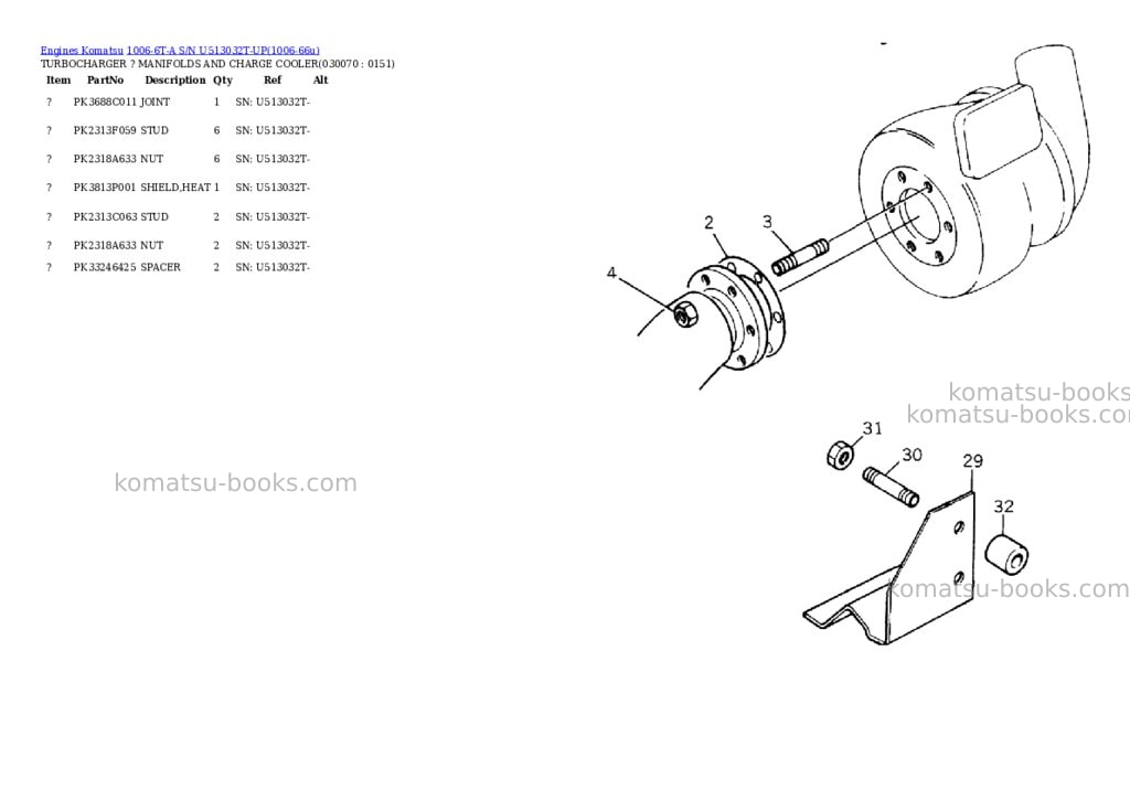 Komatsu 1006-6t-a s/n u513032t-up Parts catalog cover Page 6 Komatsu 1006-6t-a s/n u513032t-up Parts catalog cover Page 6
