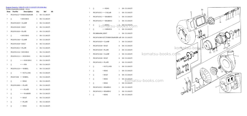 Komatsu 1006-6t-a s/n u513032t-up Parts catalog cover Page 7 Komatsu 1006-6t-a s/n u513032t-up Parts catalog cover Page 7
