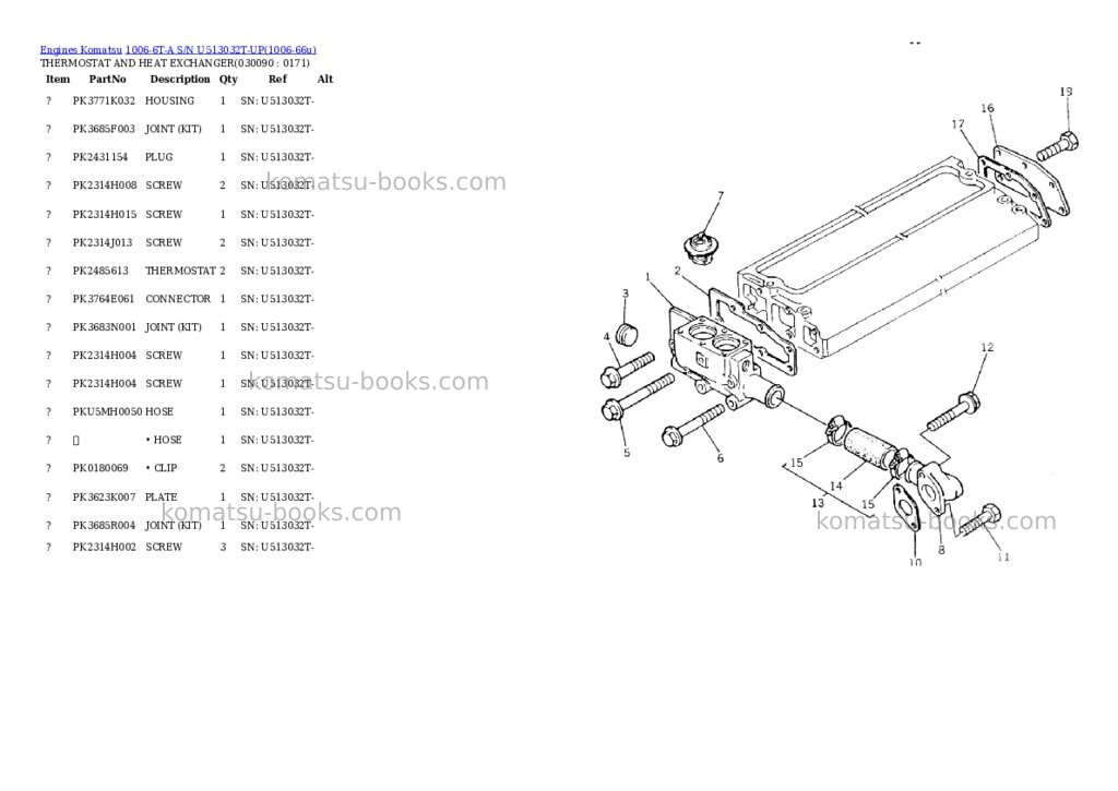 Komatsu 1006-6t-a s/n u513032t-up Parts catalog cover Page 8 Komatsu 1006-6t-a s/n u513032t-up Parts catalog cover Page 8