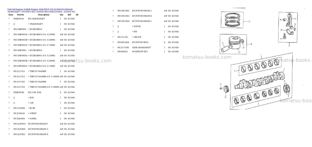 Komatsu 1006-6tw-f s/n 621958-up Parts catalog cover Komatsu 1006-6tw-f s/n 621958-up Parts catalog cover
