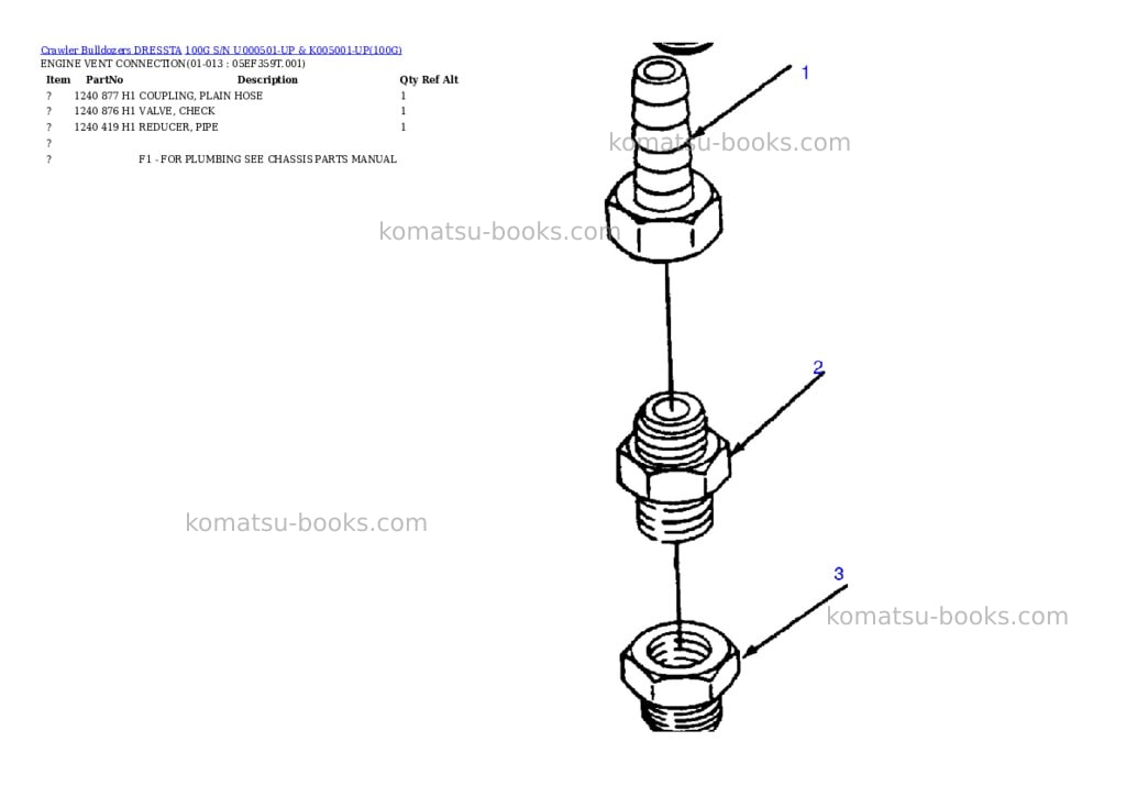 Komatsu 100g s/n u000501-up & k005001-up Parts catalog cover Page 6 Komatsu 100g s/n u000501-up & k005001-up Parts catalog cover Page 6