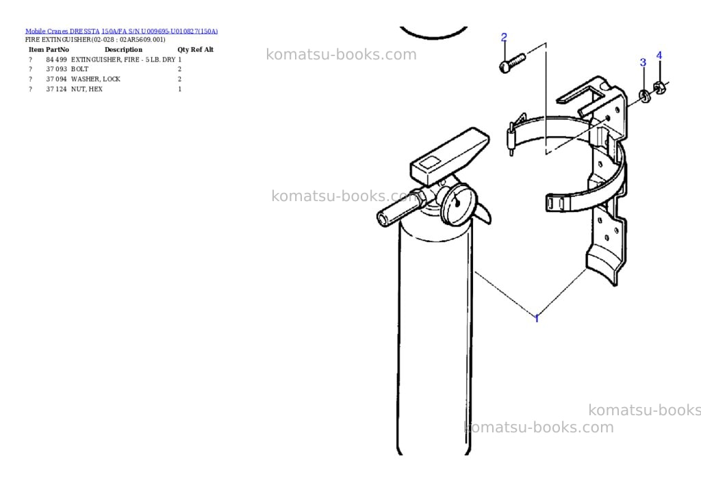 Komatsu 150a/fa s/n u009695-u010827 Parts catalog cover Page 6