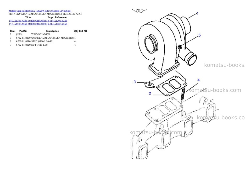 Komatsu 150a/fa s/n u010828-up Parts catalog cover Page 6