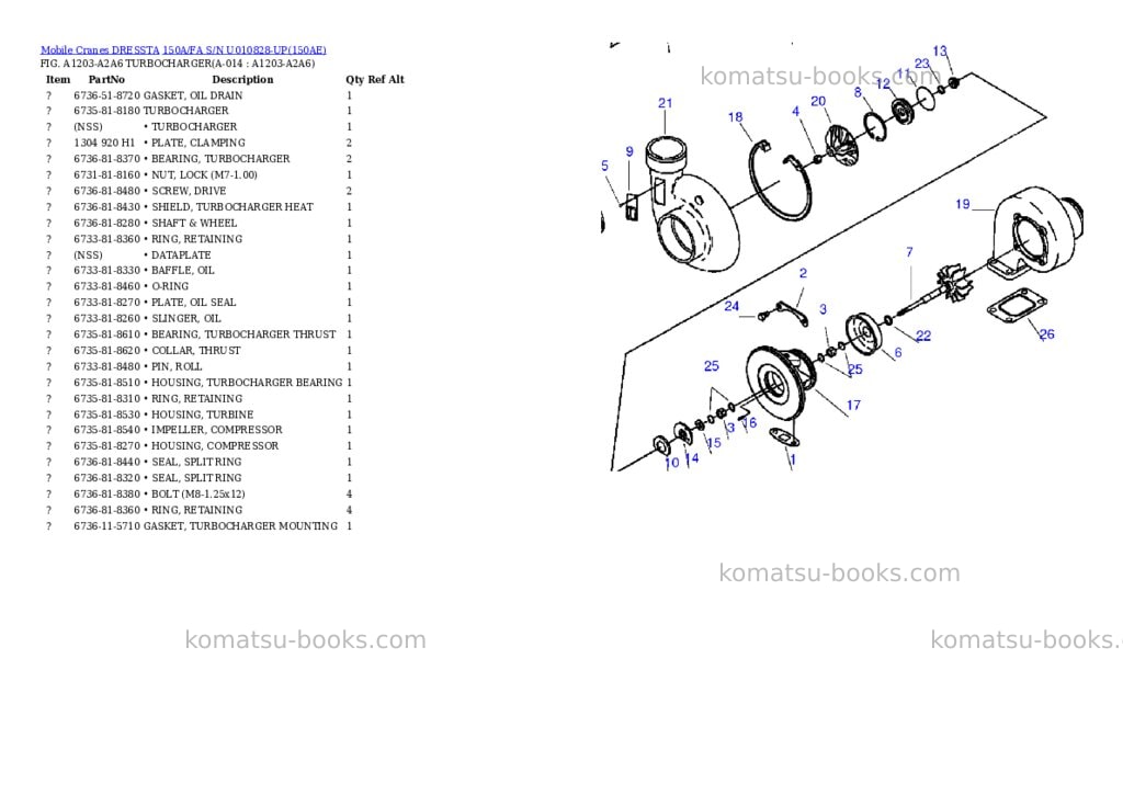 Komatsu 150a/fa s/n u010828-up Parts catalog cover Page 7