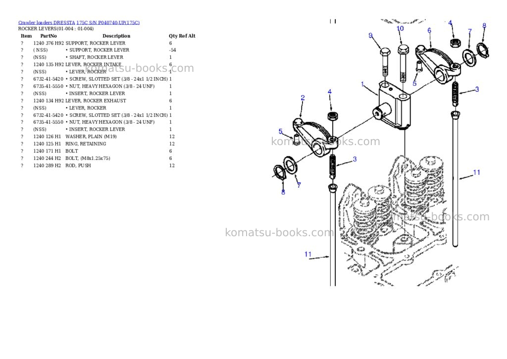 Komatsu 175c s/n p040740-up Parts catalog cover Page 2