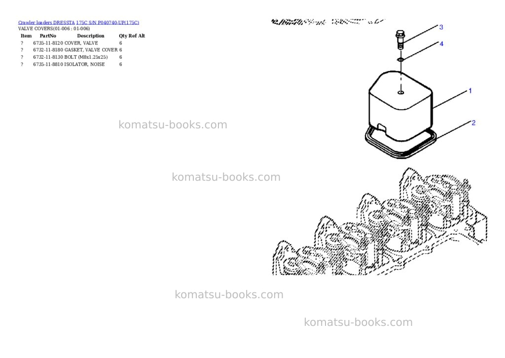 Komatsu 175c s/n p040740-up Parts catalog cover Page 3