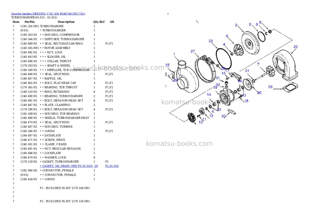 Komatsu 175c s/n p040740-up Parts catalog cover Page 6