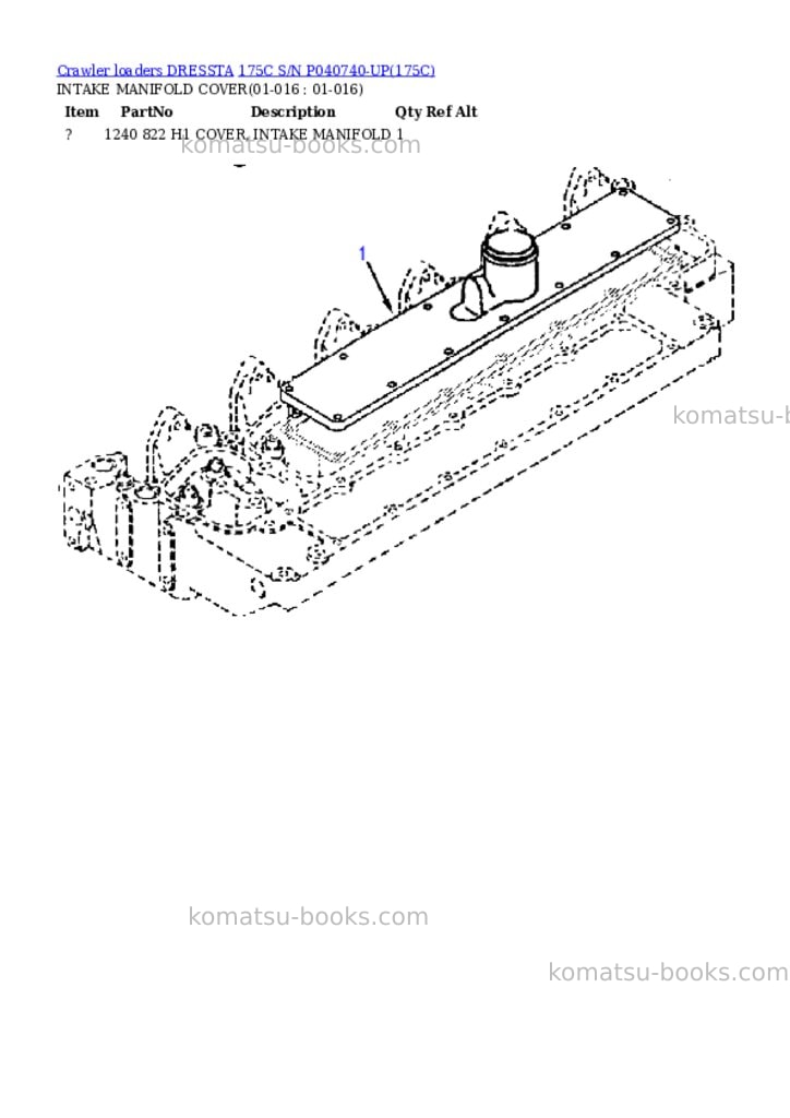 Komatsu 175c s/n p040740-up Parts catalog cover Page 7