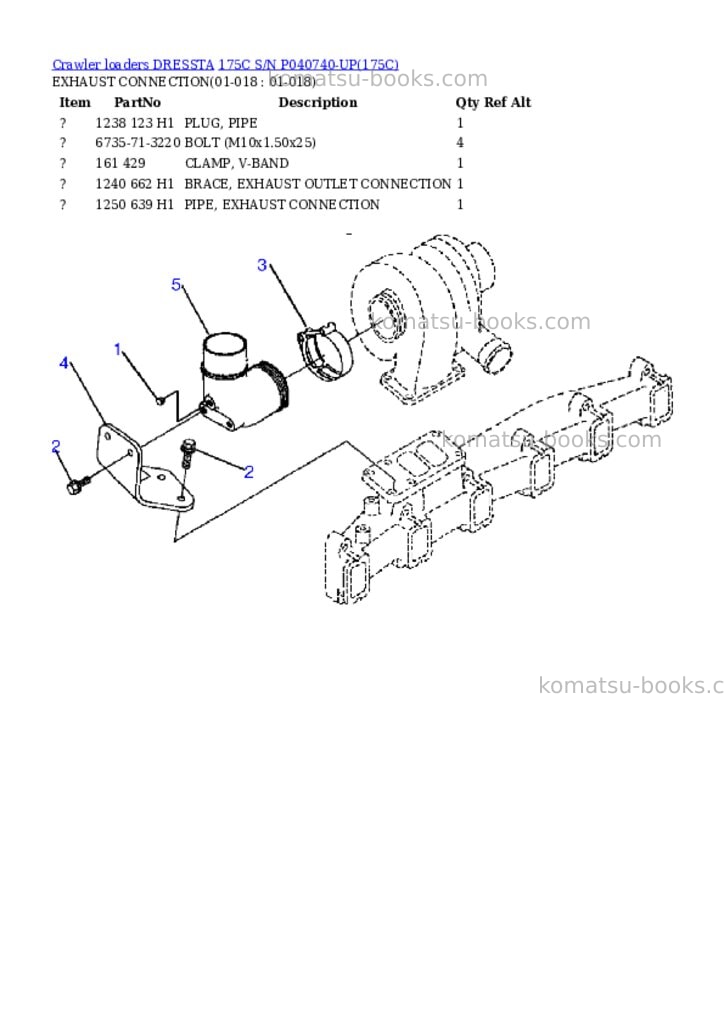 Komatsu 175c s/n p040740-up Parts catalog cover Page 8
