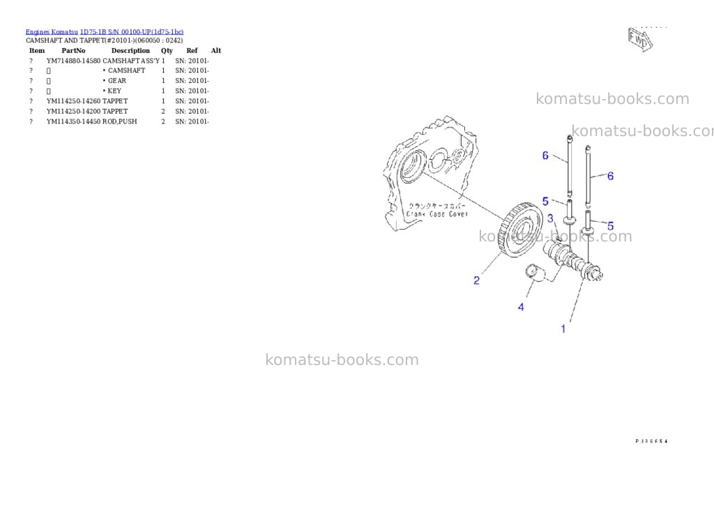 Komatsu 1d75-1b s/n 00100-up Parts catalog cover Page 10 Komatsu 1d75-1b s/n 00100-up Parts catalog cover Page 10