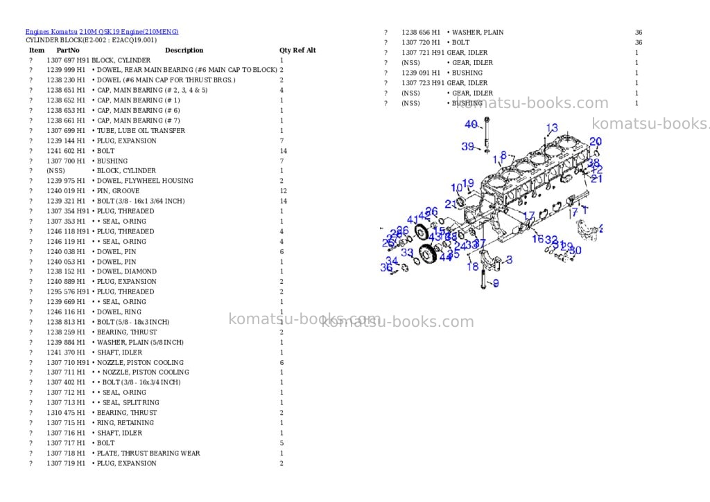 Komatsu 210m qsk19 engine Parts catalog cover Page 8 Komatsu 210m qsk19 engine Parts catalog cover Page 8