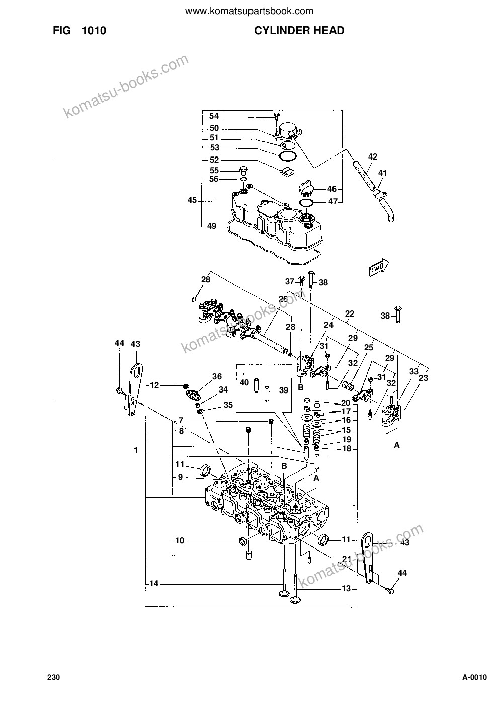 Komatsu 230 s/n 23000014-up Parts catalog cover Page 3