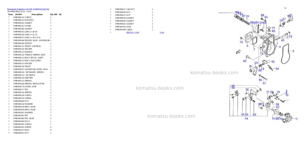 Komatsu 235 s/n 23500014-up Parts catalog cover Page 10