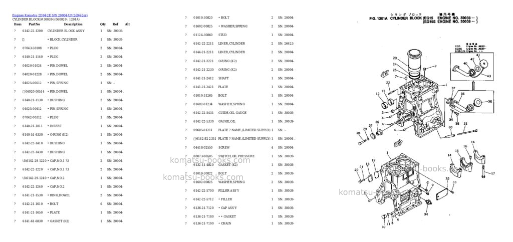 Komatsu 2d94-2e s/n 20004-up Parts catalog cover Page 9