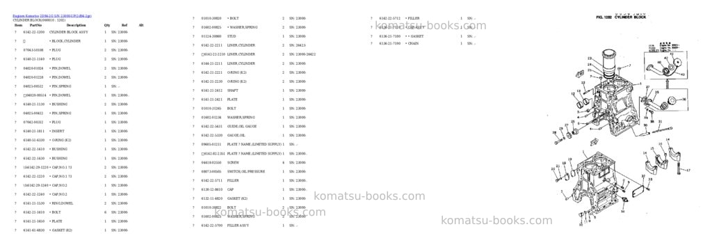 Komatsu 2d94-2g s/n 23000-up Parts catalog cover Page 7