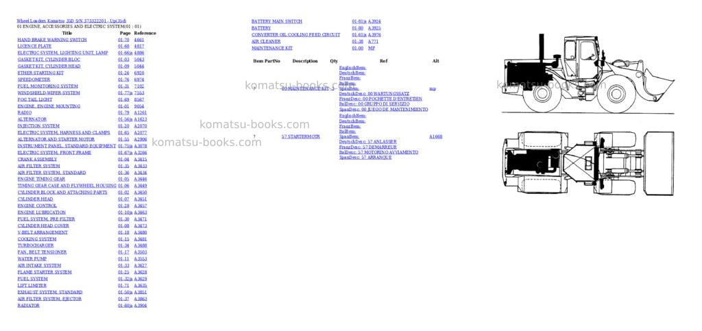 Komatsu 35d s/n 373322201 - up Parts catalog cover