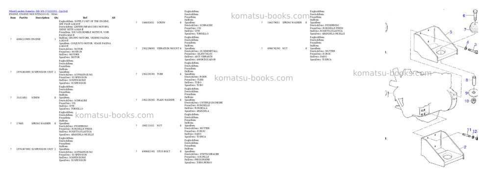 Komatsu 35d s/n 373322201 - up Parts catalog cover Page 2