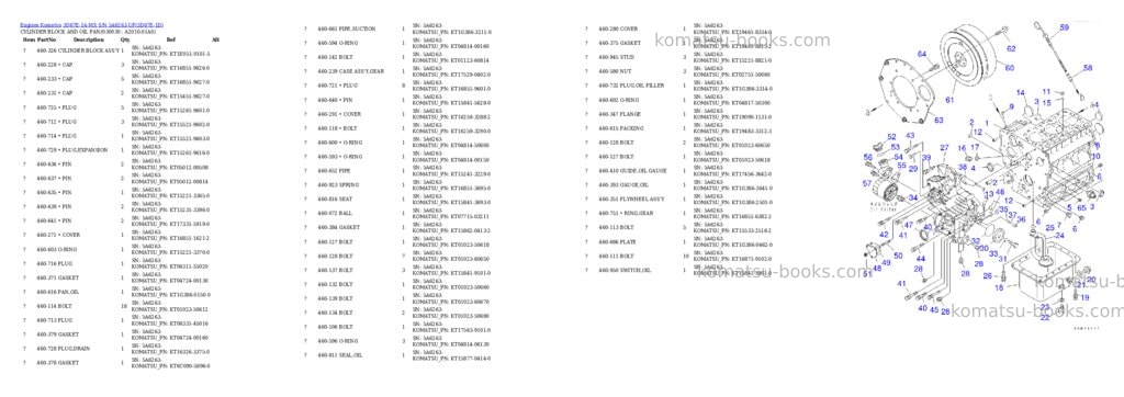 Komatsu 3d67e-1a-mx s/n 5a6263-up Parts catalog cover Page 2