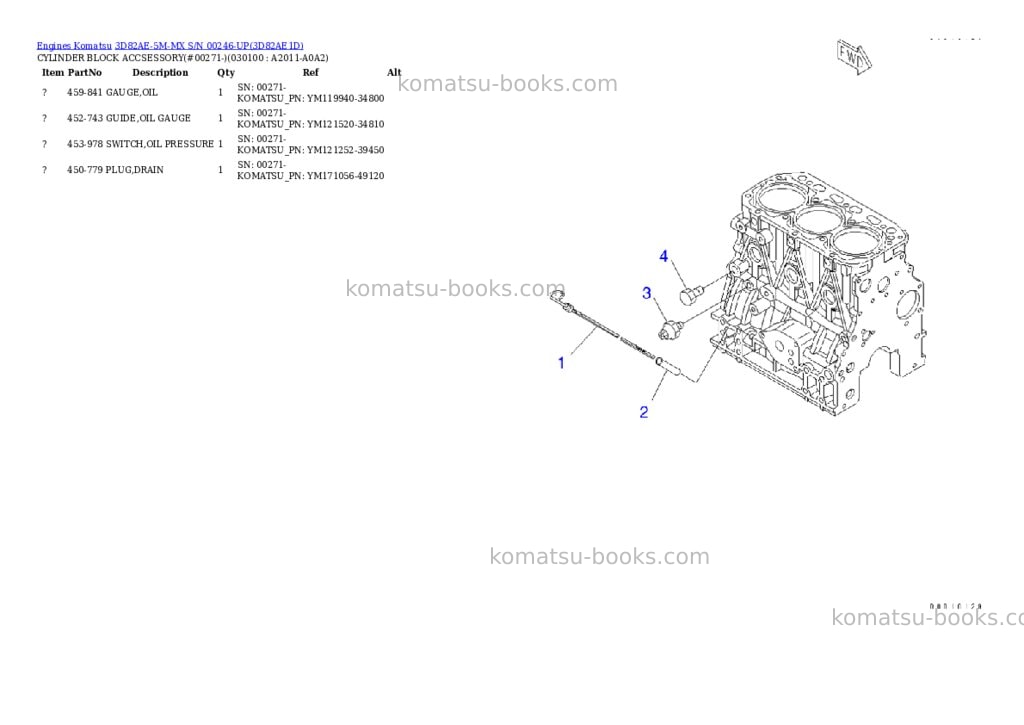 Komatsu 3d82ae-5m-mx s/n 00246-up Parts catalog cover Page 9 Komatsu 3d82ae-5m-mx s/n 00246-up Parts catalog cover Page 9