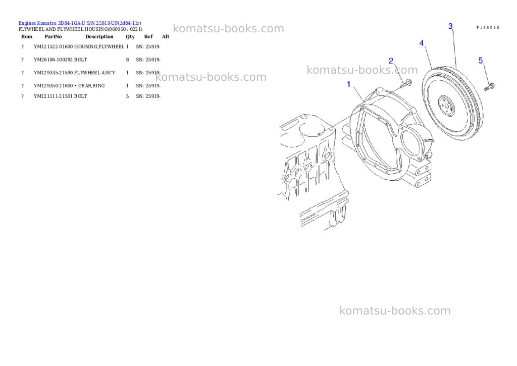 Komatsu 3D84-1GA-U S/N 25919-UP Parts catalog cover Page 10 Komatsu 3D84-1GA-U S/N 25919-UP Parts catalog cover Page 10