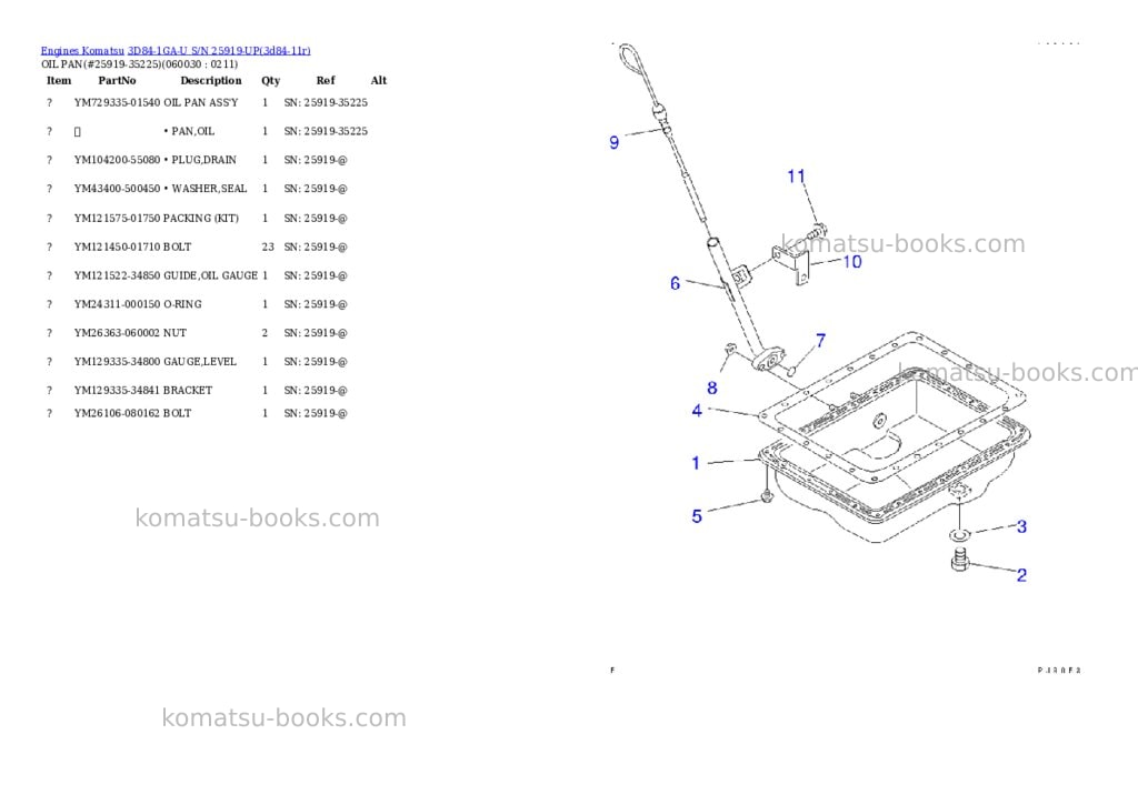 Komatsu 3D84-1GA-U S/N 25919-UP Parts catalog cover Page 8 Komatsu 3D84-1GA-U S/N 25919-UP Parts catalog cover Page 8