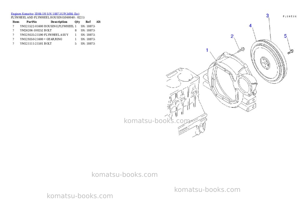 Komatsu 3d84-1h s/n 18873-up Parts catalog cover Page 10 Komatsu 3d84-1h s/n 18873-up Parts catalog cover Page 10