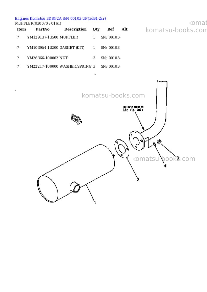 Komatsu 3d84-2a s/n 00103-up Parts catalog cover Page 6 Komatsu 3d84-2a s/n 00103-up Parts catalog cover Page 6