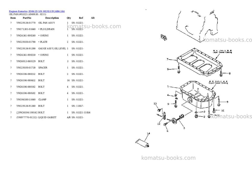 Komatsu 3d84-2d s/n 00292-up Parts catalog cover Page 9 Komatsu 3d84-2d s/n 00292-up Parts catalog cover Page 9
