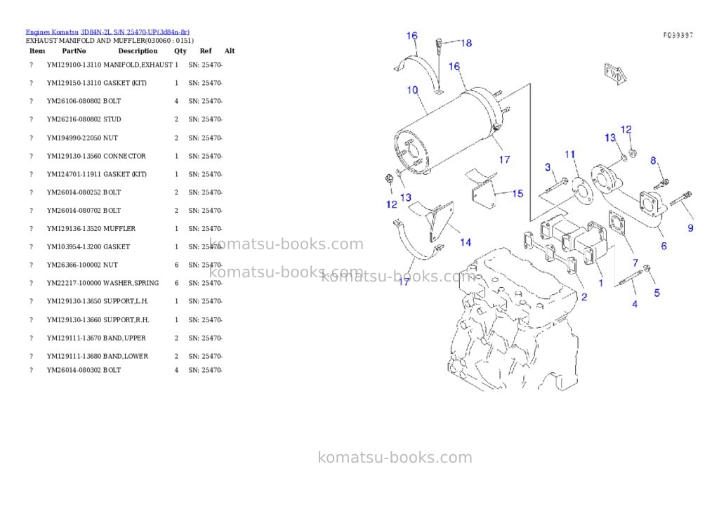 Komatsu 3D84N-2L S/N 25470-UP Parts catalog cover Page 5 Komatsu 3D84N-2L S/N 25470-UP Parts catalog cover Page 5