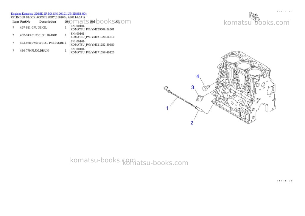 Komatsu 3d88e-5p-mx s/n 00101-up Parts catalog cover Page 9 Komatsu 3d88e-5p-mx s/n 00101-up Parts catalog cover Page 9