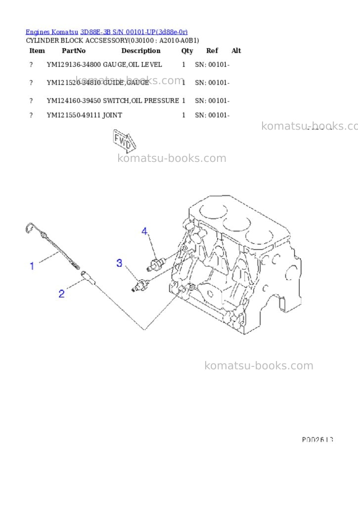 Komatsu 3d88e-3b s/n 00101-up Parts catalog cover Page 9 Komatsu 3d88e-3b s/n 00101-up Parts catalog cover Page 9
