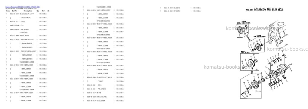 Komatsu 3D94-2D S/N 11852-UP Parts catalog cover Page 10 Komatsu 3D94-2D S/N 11852-UP Parts catalog cover Page 10