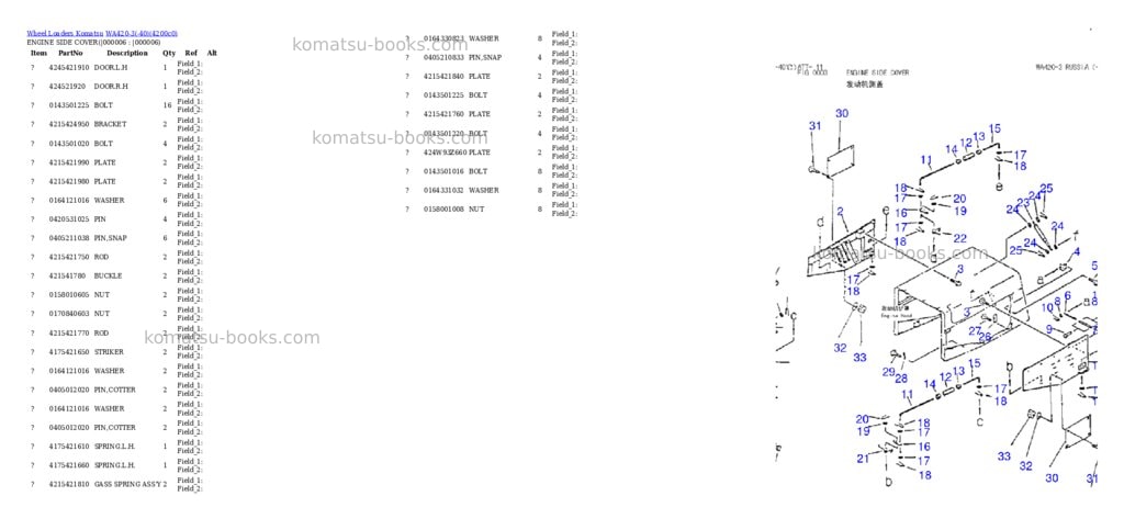 Komatsu wa420-3-40 Parts catalog cover Page 6 Komatsu wa420-3-40 Parts catalog cover Page 6