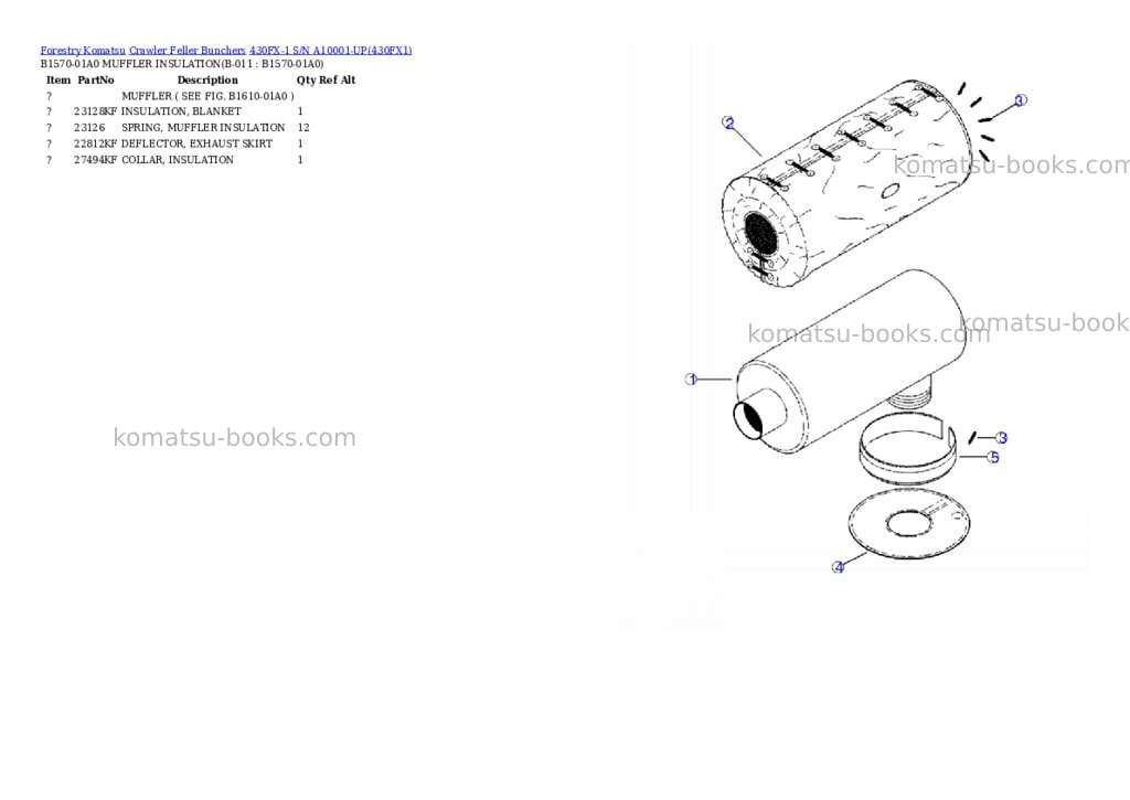 Komatsu 430fx-1 s/n a10001-up Parts catalog cover Page 9 Komatsu 430fx-1 s/n a10001-up Parts catalog cover Page 9