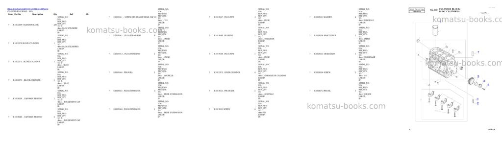 Komatsu 430 PLUS Parts catalog cover Page 2 Komatsu 430 PLUS Parts catalog cover Page 2